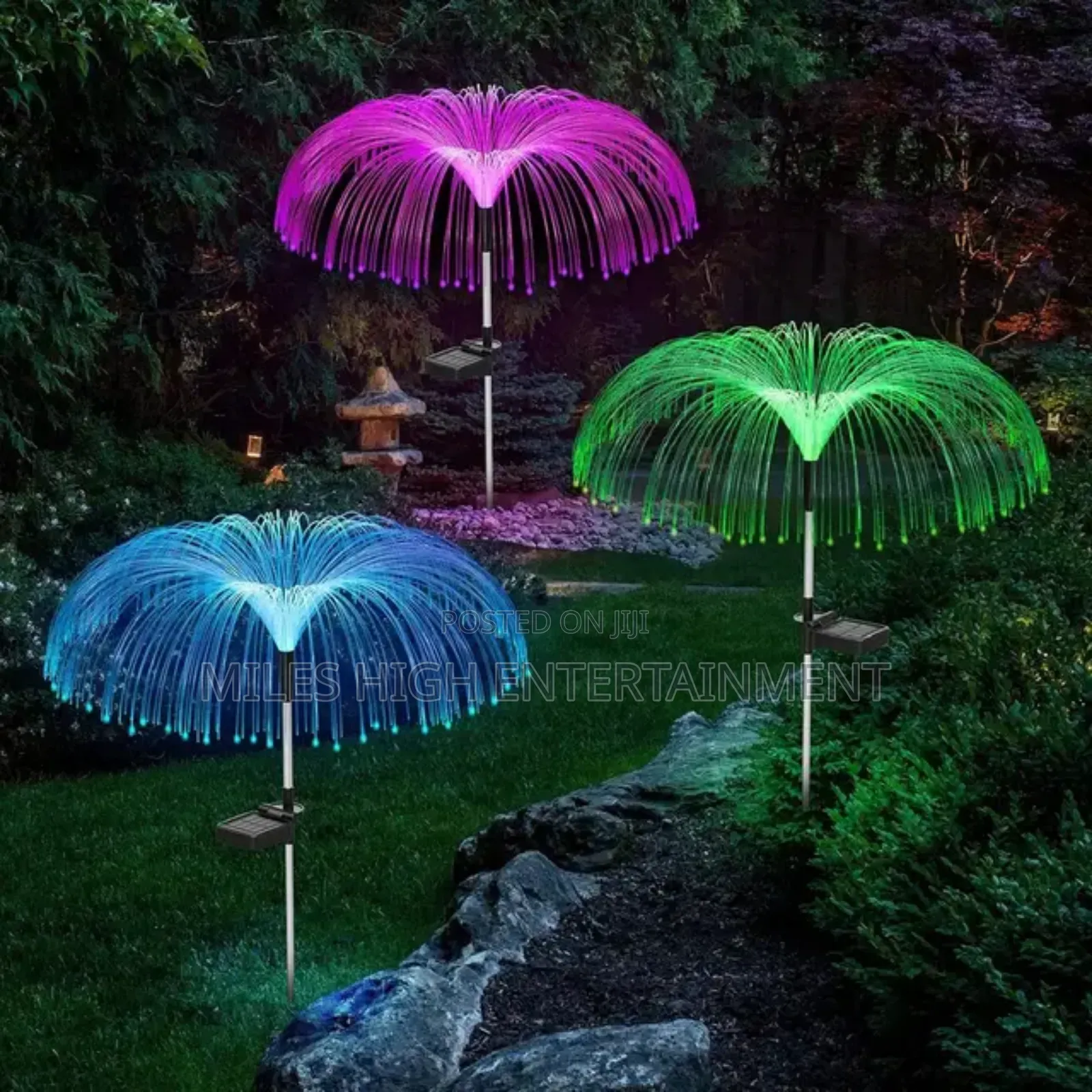 Solar Waterproof Fiber Optic Jellyfish LED Lights