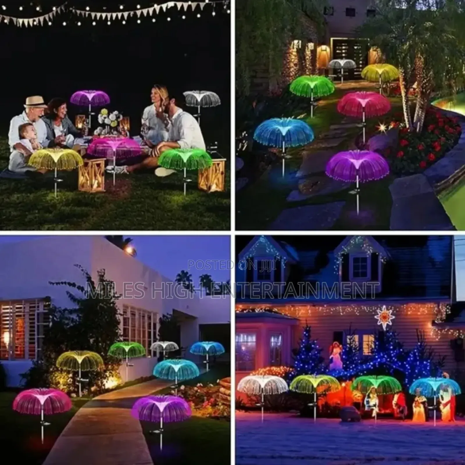 Solar Waterproof Fiber Optic Jellyfish LED Lights