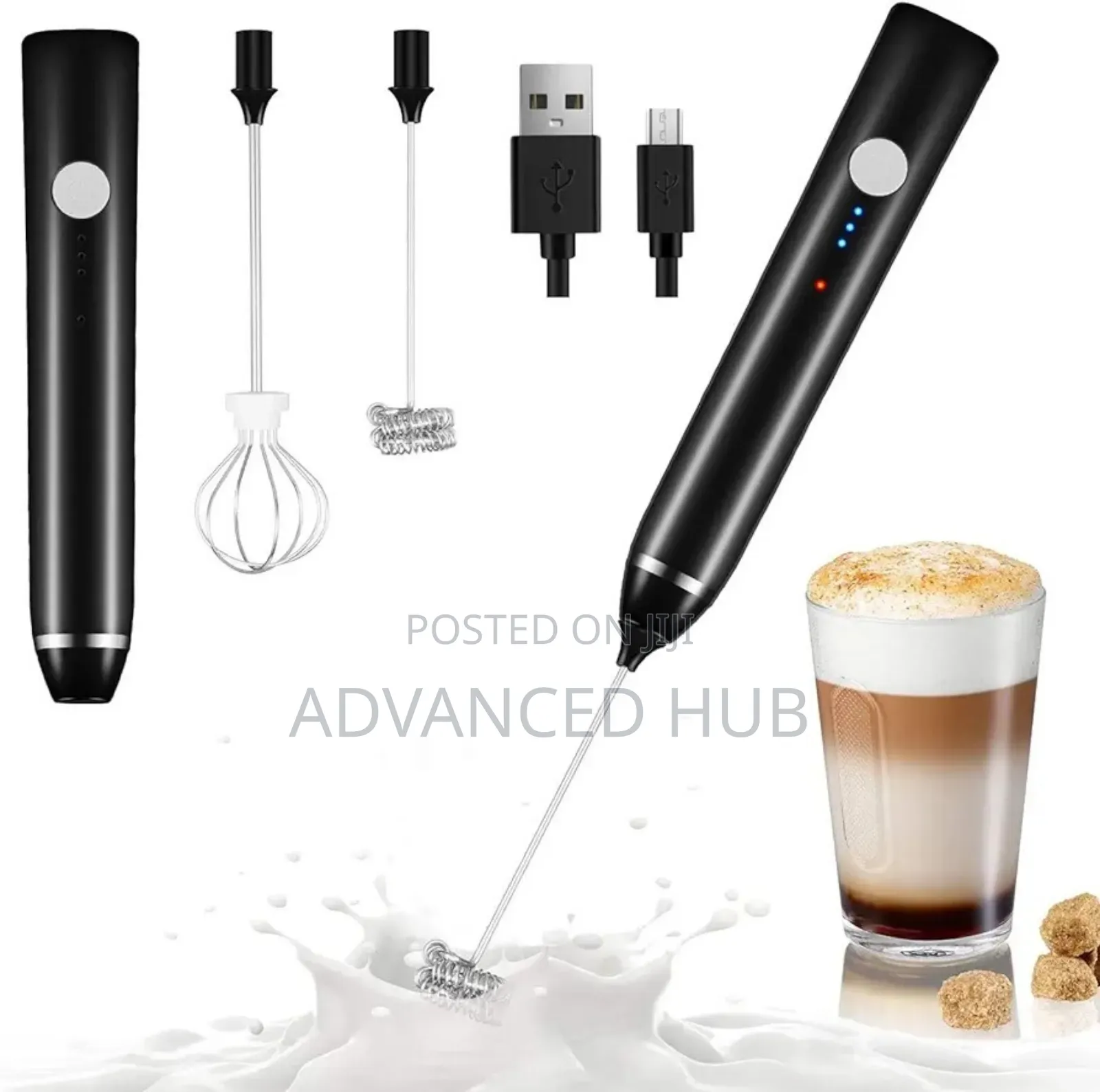 2in1 Electric Milk Frother/Whisk Mixer