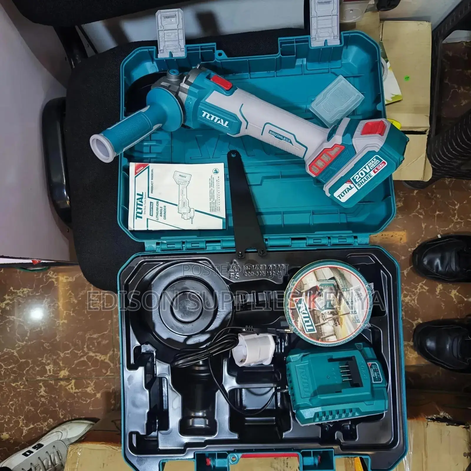 Angle Grinder Total Cordless Angle Grinder 115mm + 4.0ah Battery