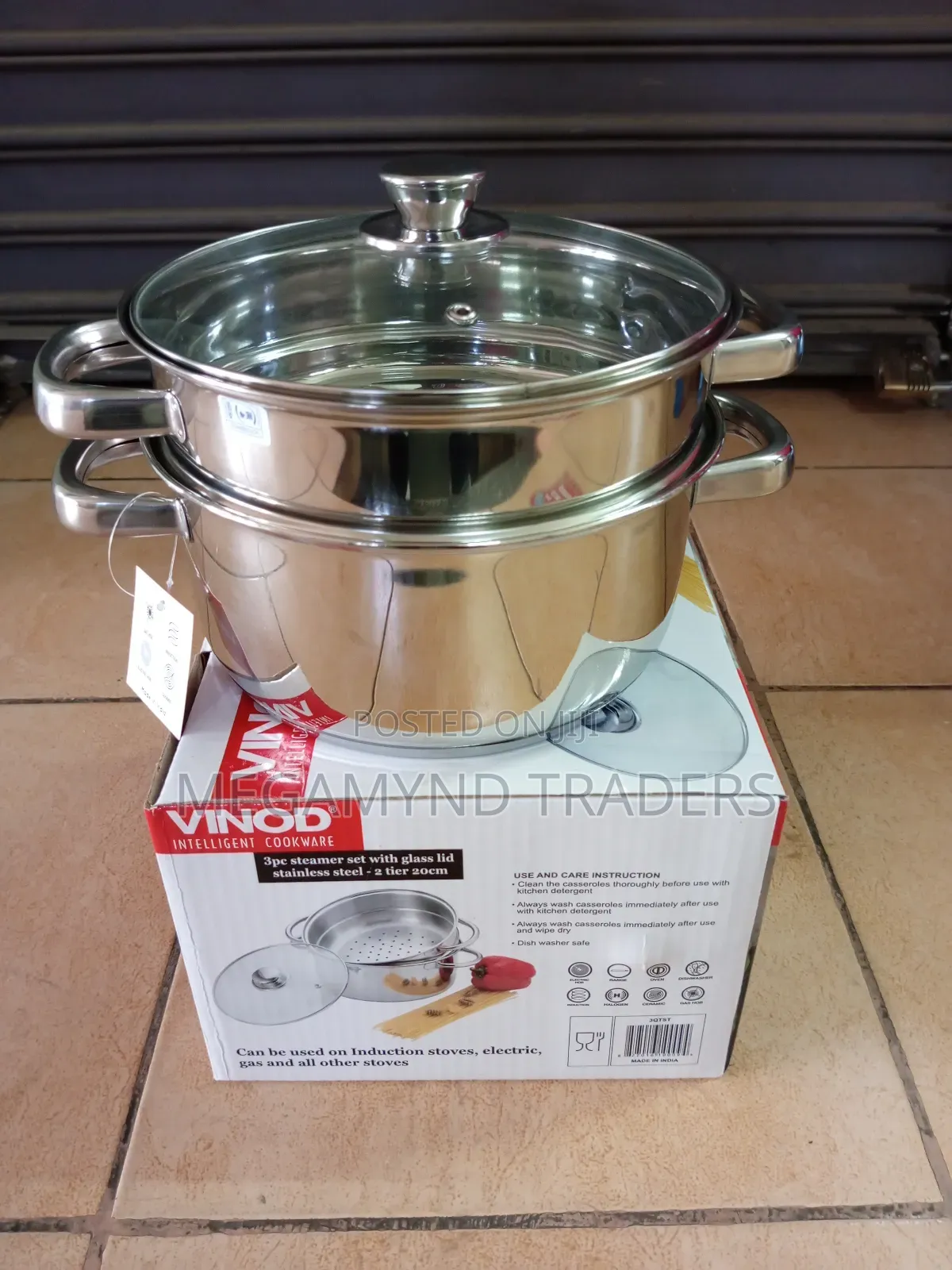 Vegetables Steamer/3pc Steamer Set/Stainless 2 Tire Pot