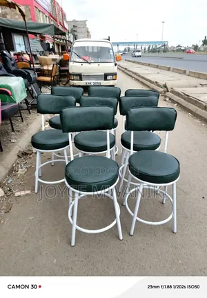 Powder Coated Restaurant Chairs, Green and White 