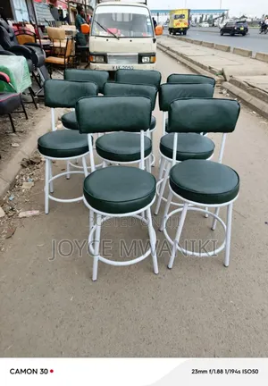 Powder Coated Restaurant Chairs, Green and White 