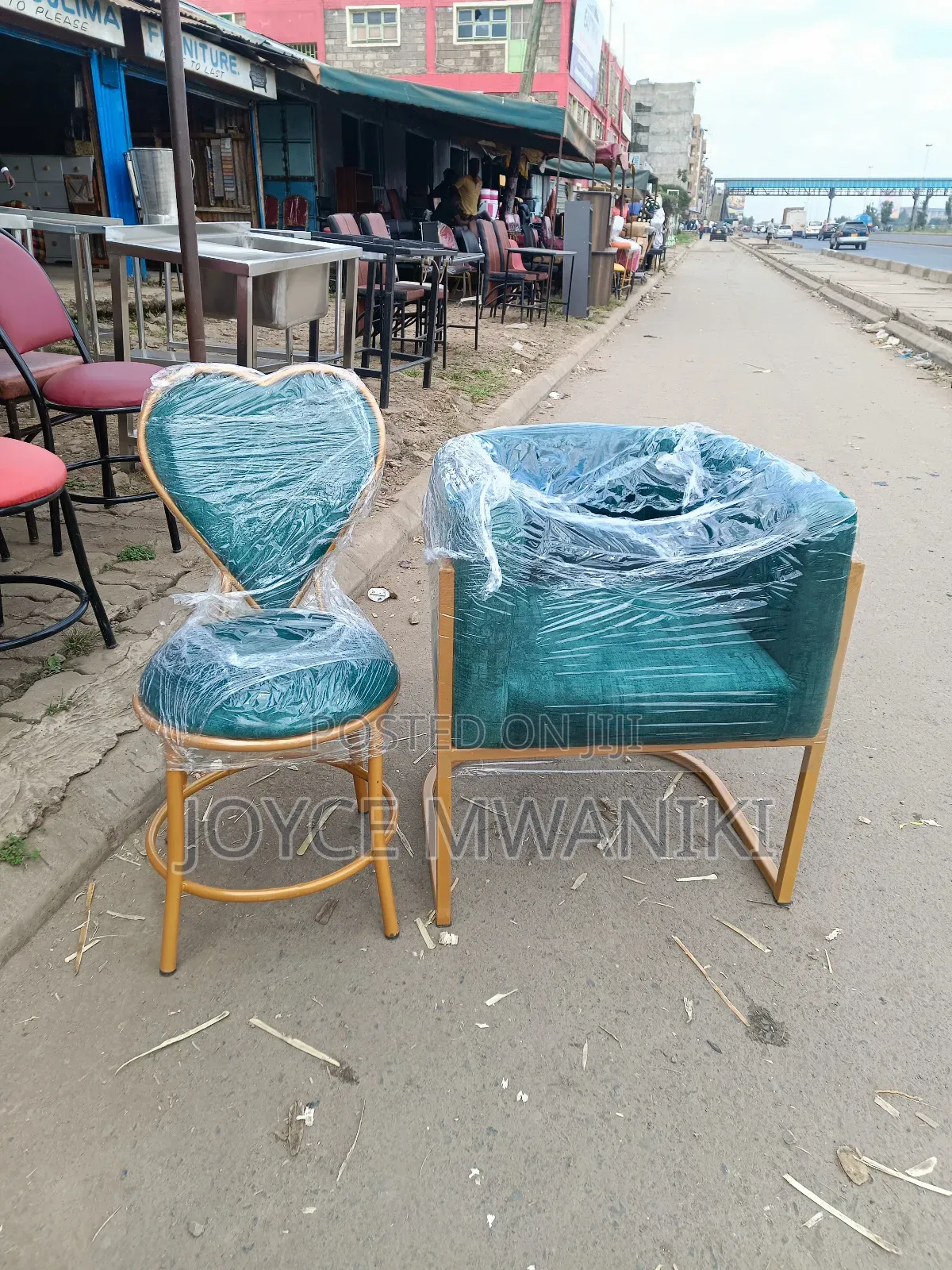 Manicure Seats 2 Pieces, Green Colour 