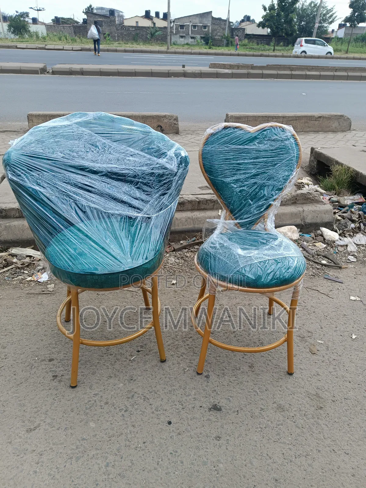 Manicure Flower Seat and Love Seat, Green 