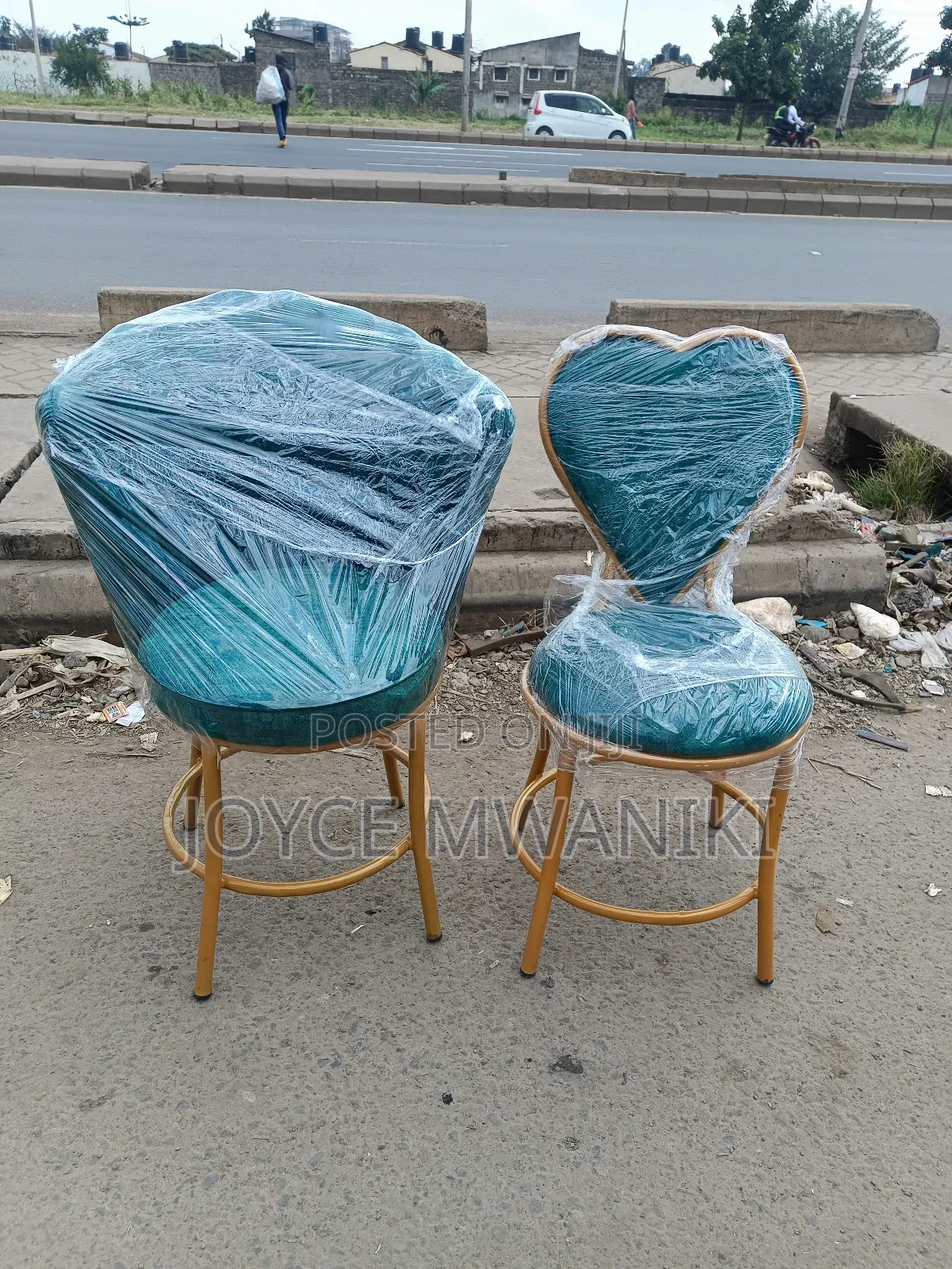 Manicure Flower Seat and Love Seat, Green 