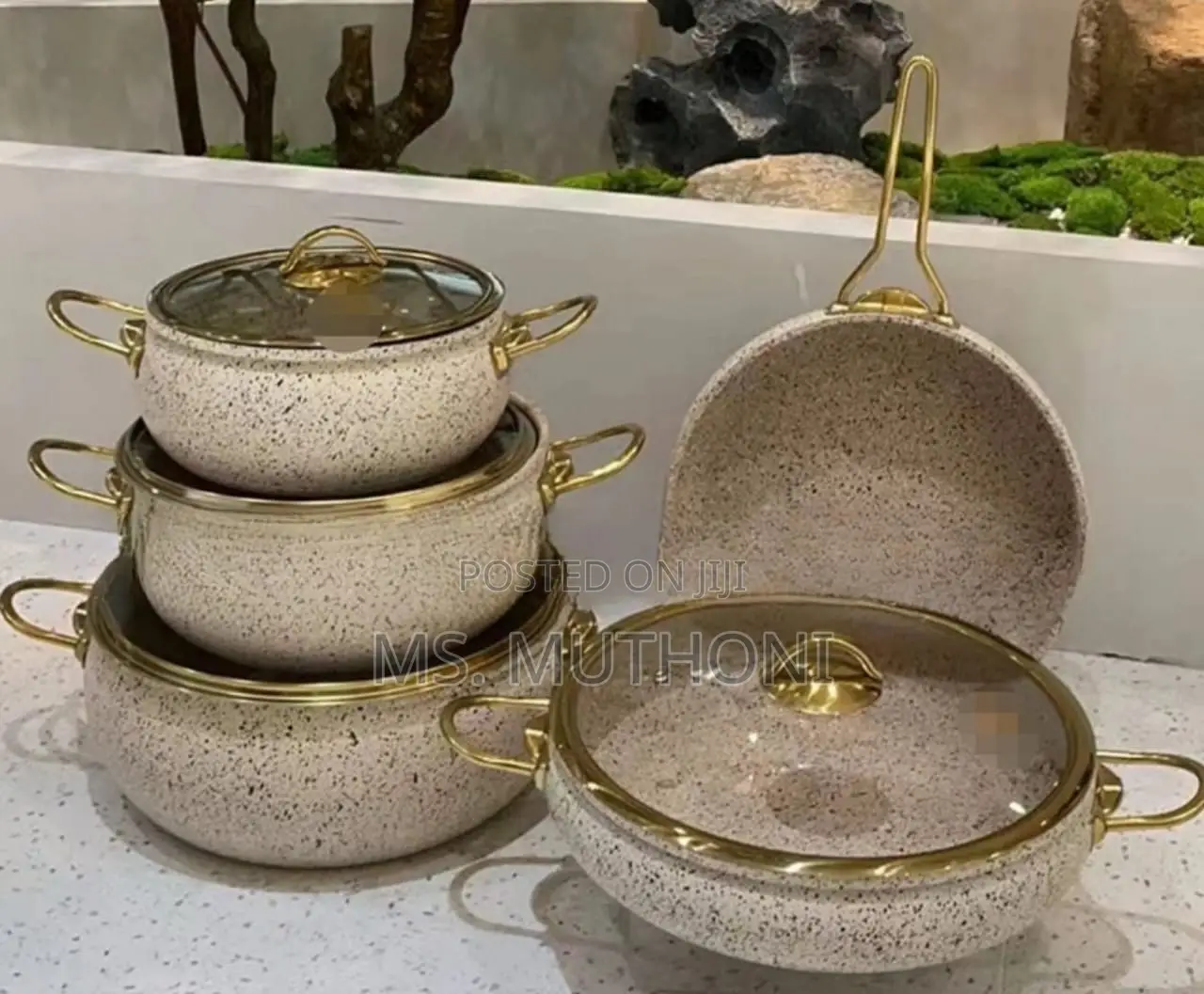 9PCS Hausroland Granite Cooking Cookware Set
