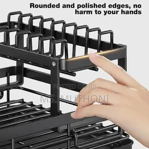 *2 Tier Dish Rack With Cutlery Holder Chop Board Holder*