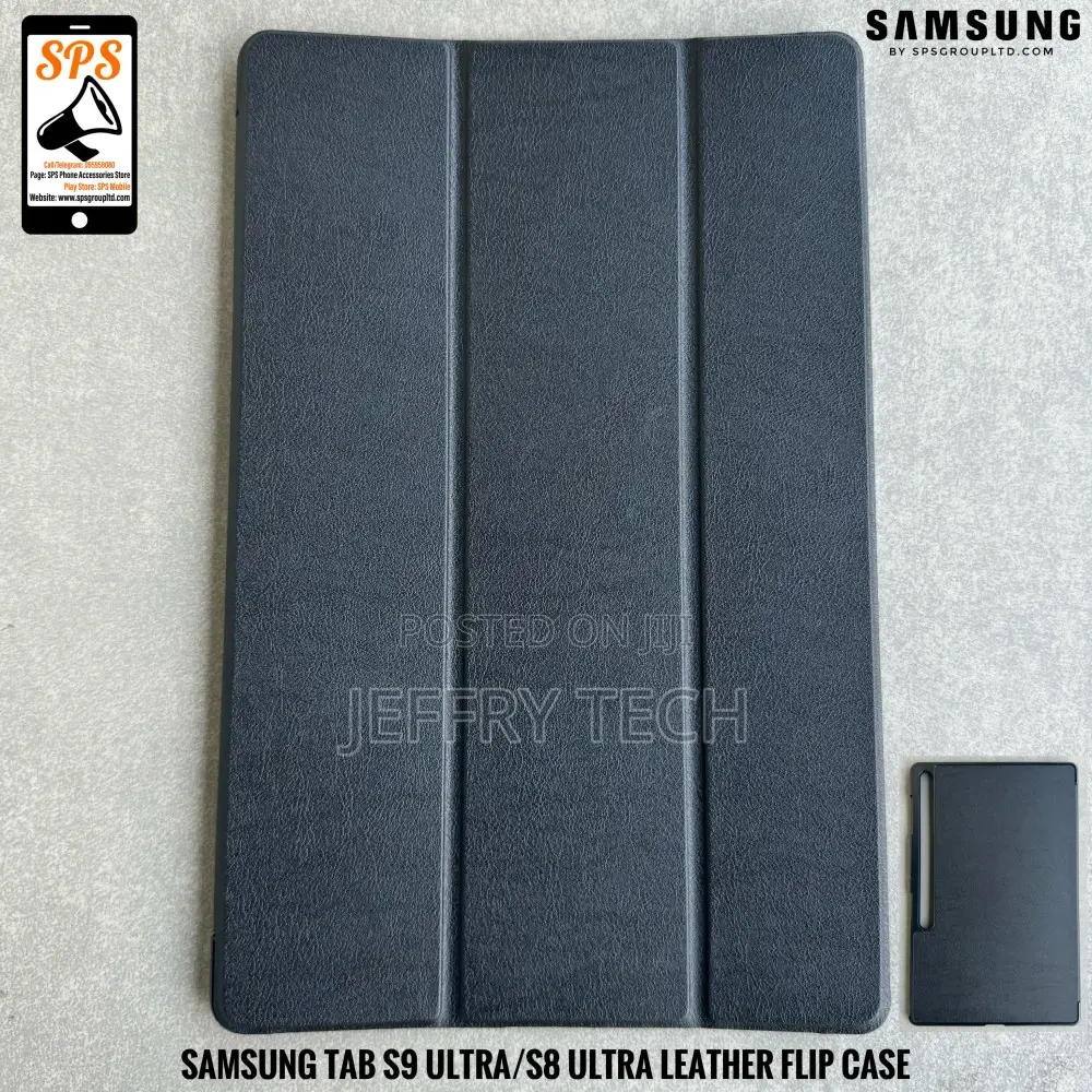Samsung Tab S9 Ultra/S8 Ultra Leather Flip Case