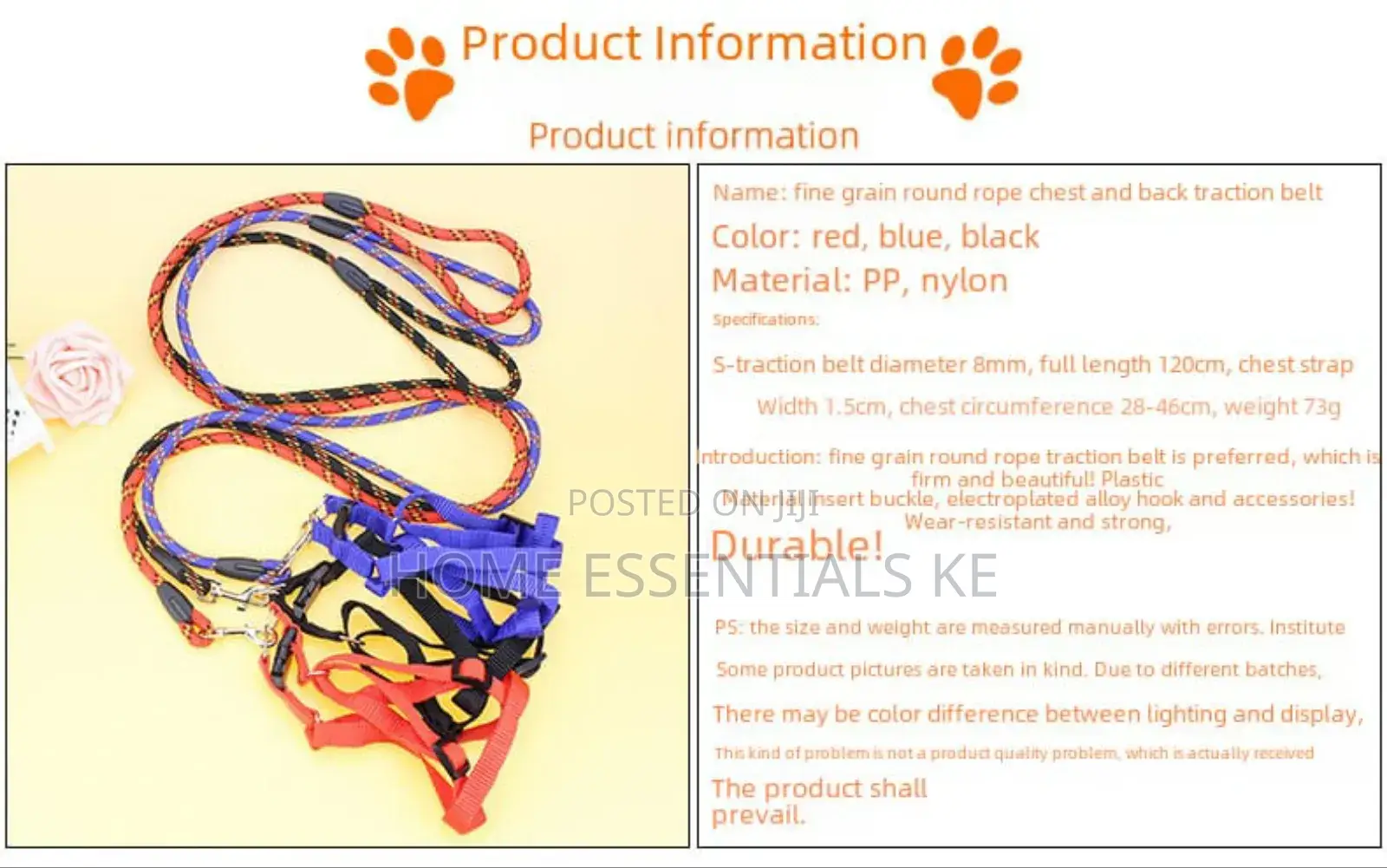 *Dog Leash / Harness With Collar* Beautiful and Classy