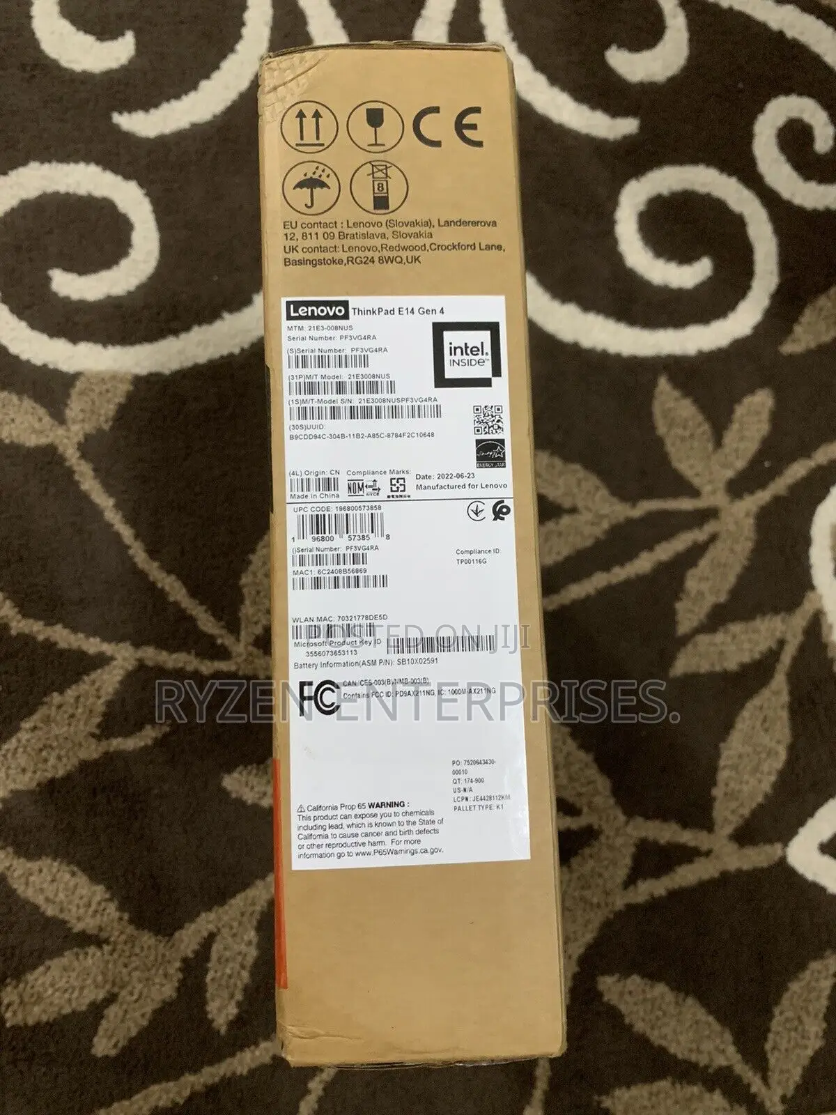 New Laptop Lenovo ThinkPad E14 G5 8GB Intel Core I7 SSD 512GB