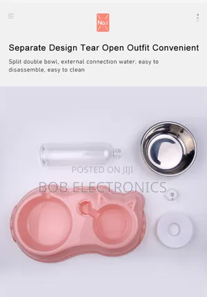 2 in 1 Pet Feeding Bowl With a Water Bottle