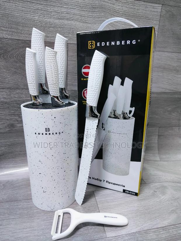 Edernberg Marble Knife Set White