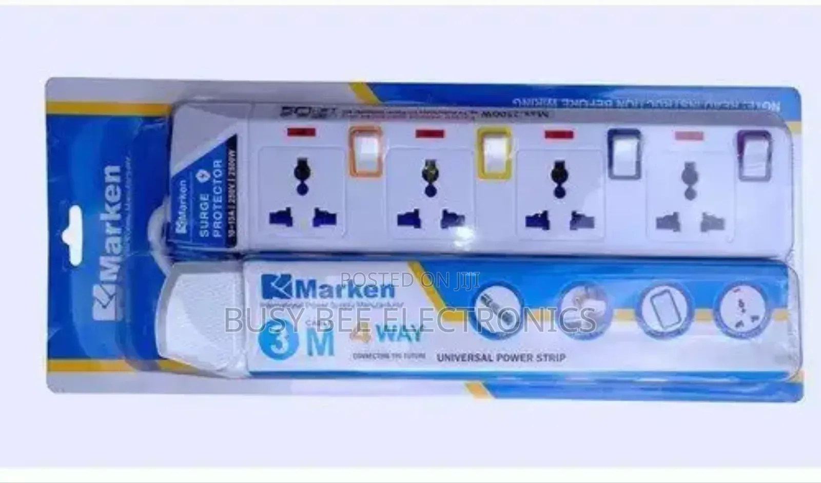 Marken 4-Way Extension With Surge Protector