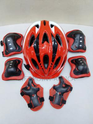 Red 7 in 1 Kids Protective Gears ( Helmet and Guards) - main view