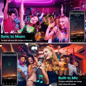 Color Changing RGB Strip Lights With App Control Bluetooth
