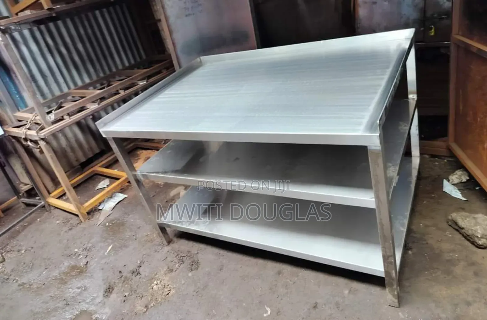 Shinny Double Shelved Working Table