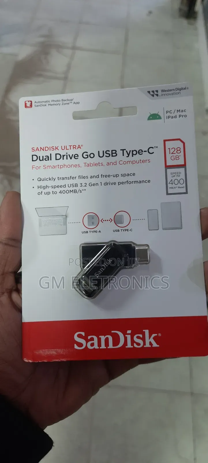 128gb Sandisk Ultra Dual Drive Usb Type-C
Flash Drive.
