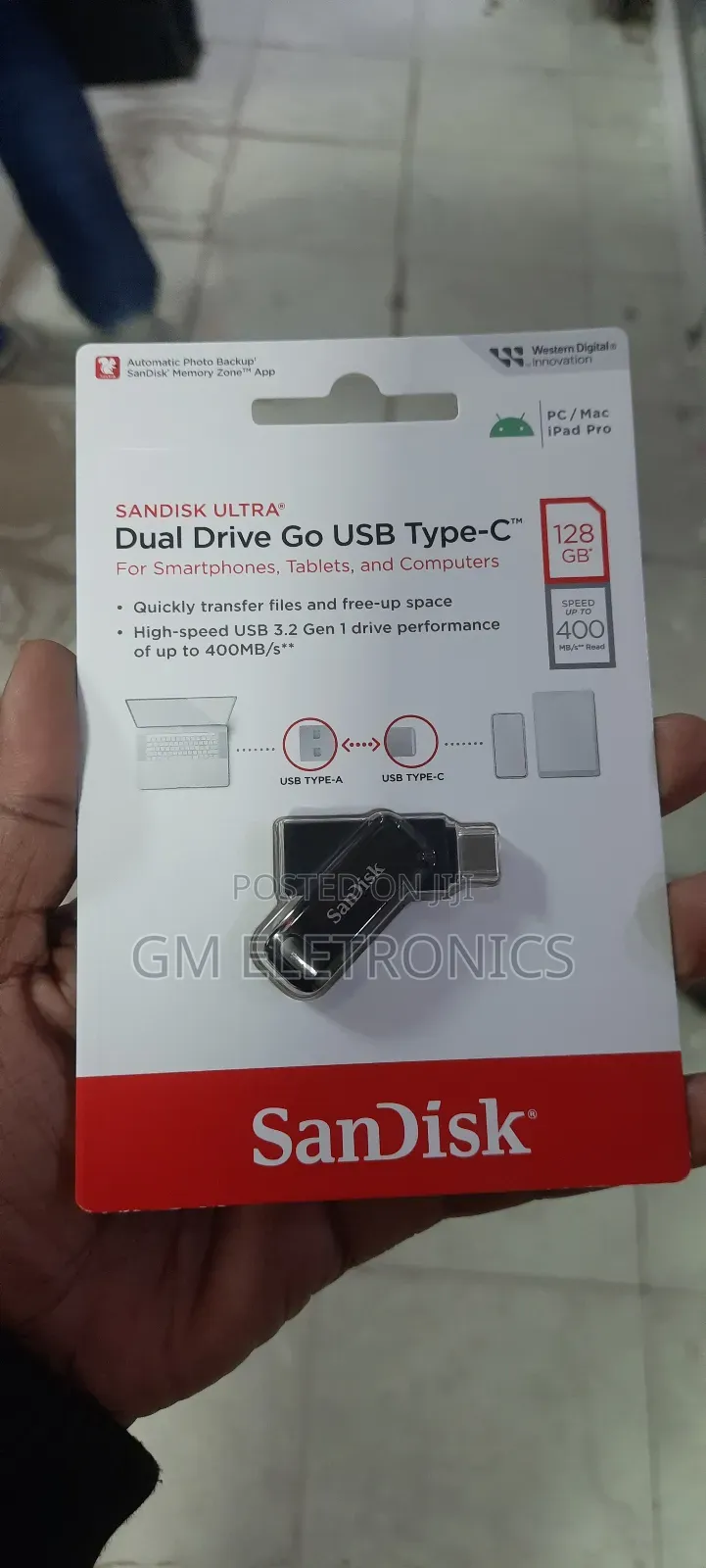 128gb Sandisk Ultra Dual Drive Usb Type-C
Flash Drive.