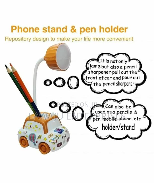 Orange Reading Lamp and Organizer - main view