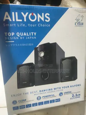 AILYONS 2.1 Speaker System Woofer 10000W PMPO Black