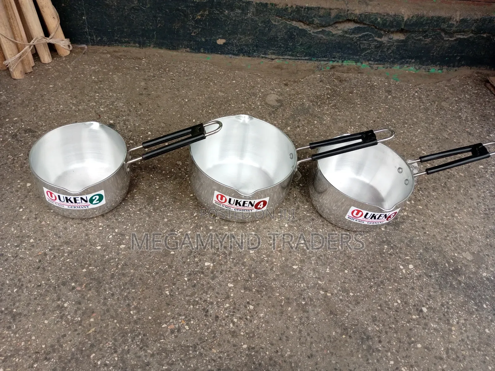 4pc Aluminium Sufuria Heavy/Sufuria With Pouring Nozzle