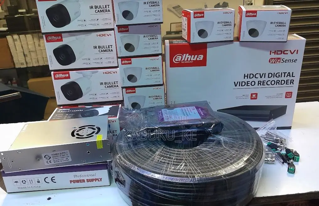 Dahua 8 CCTV Camera Installation Full Kit With 8 1080p Camer
