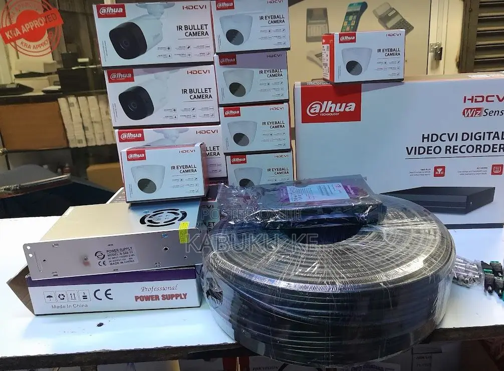 DAHUA IR 8 CCTV Camera Installation Full Kit With 8 Cameras