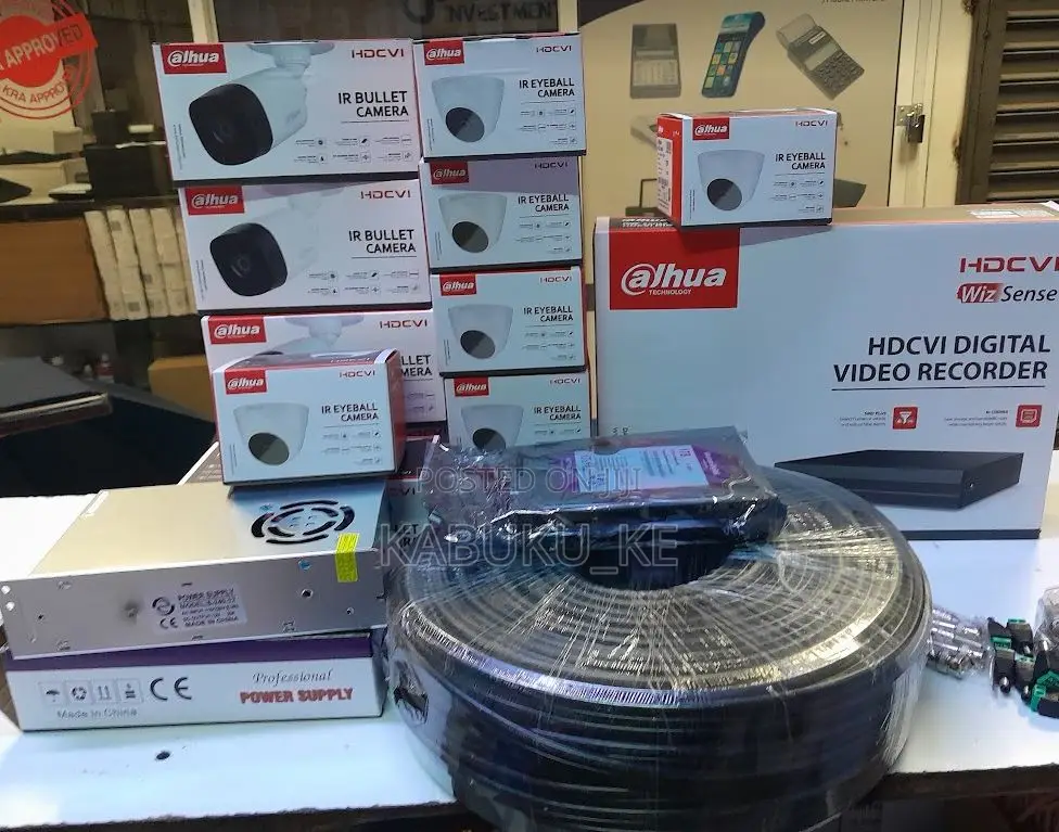 Dahua 8 Channels 8 Cameras Complete KIT CCTV Cameras Package