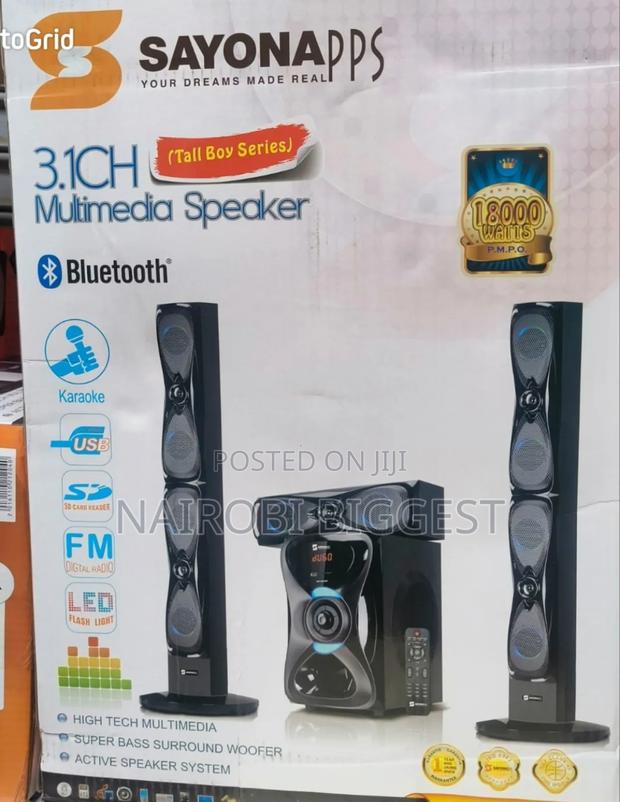 Sayona SHT-1204BT 3.1ch Subwoofer System Tallboy Speakers