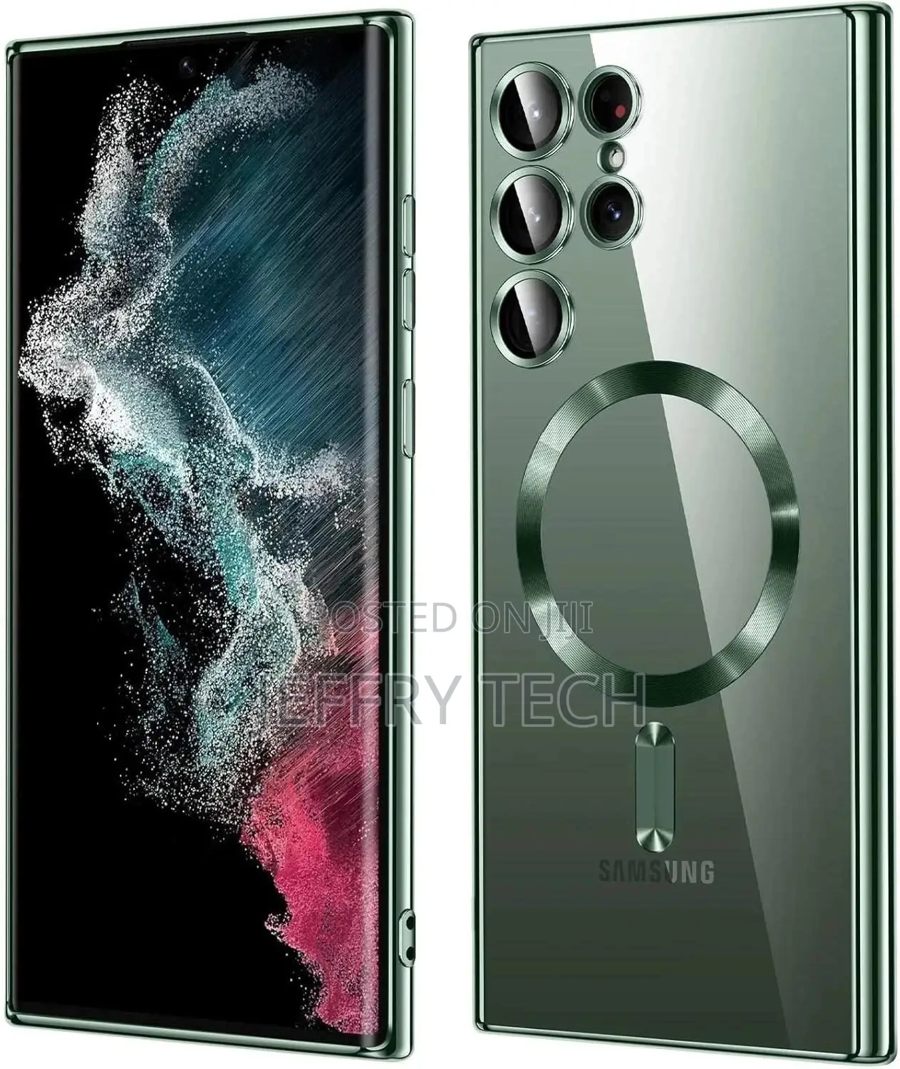 Samsung Galaxy S22 Ultra Case,Magnetic Metallic Glossy Slim