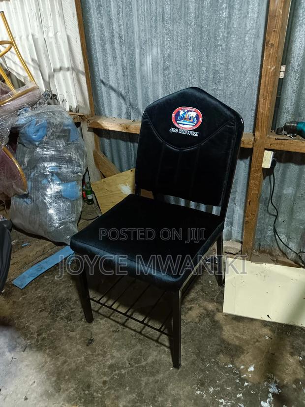 Church Chair, Black Velvet With Logo  - thumbnail 2