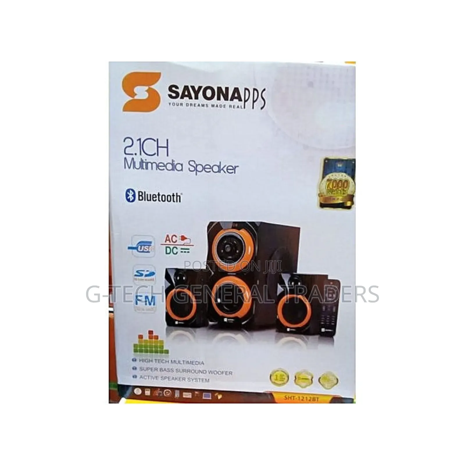 Sayona 2.1ch Multimedia Speaker System 1212bt