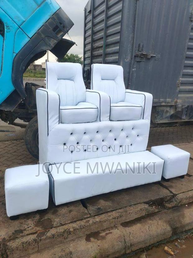 Pedicure Seat, 2 Seater White - main view