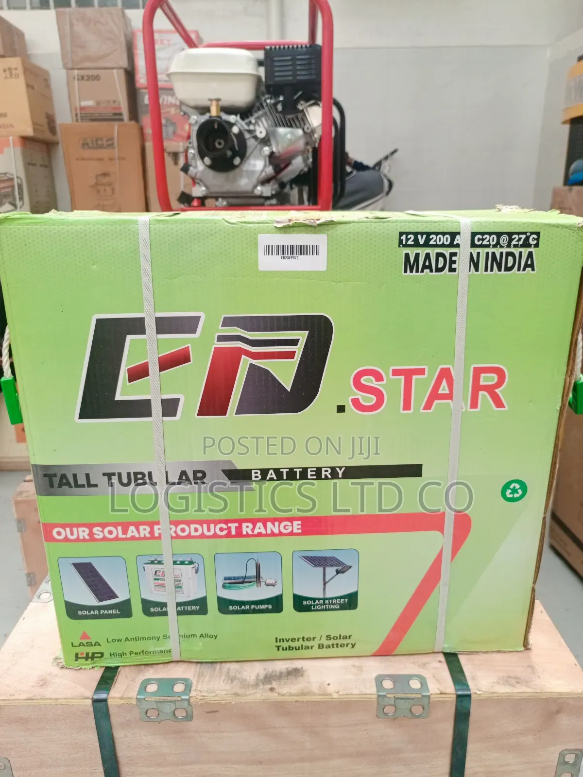 ED Star Made in India Tall Tabular 12v-200ah Solar Battery