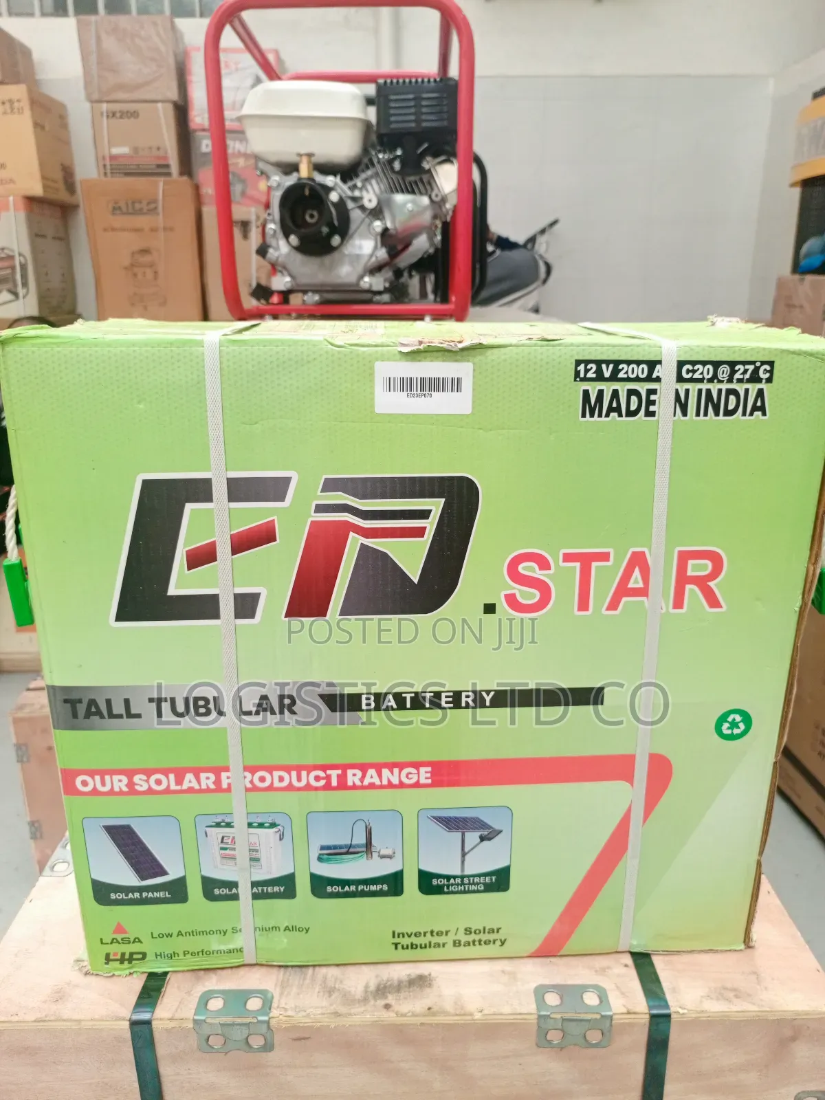 ED Star Made in India Tall Tabular 12v-200ah Solar Battery