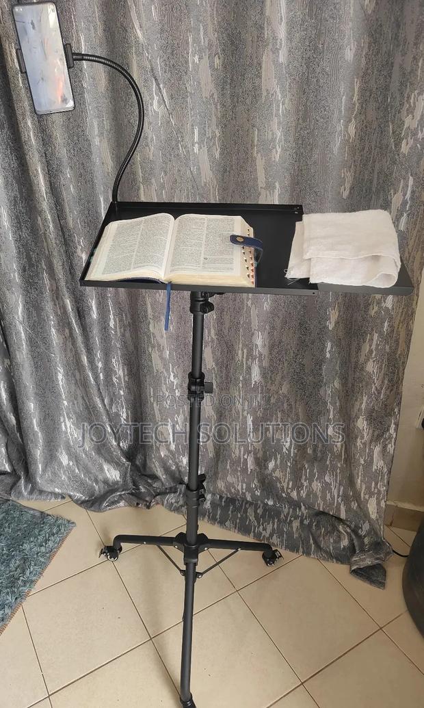 Portable Pulpit Stands With Live Streaming Online Holder - main view