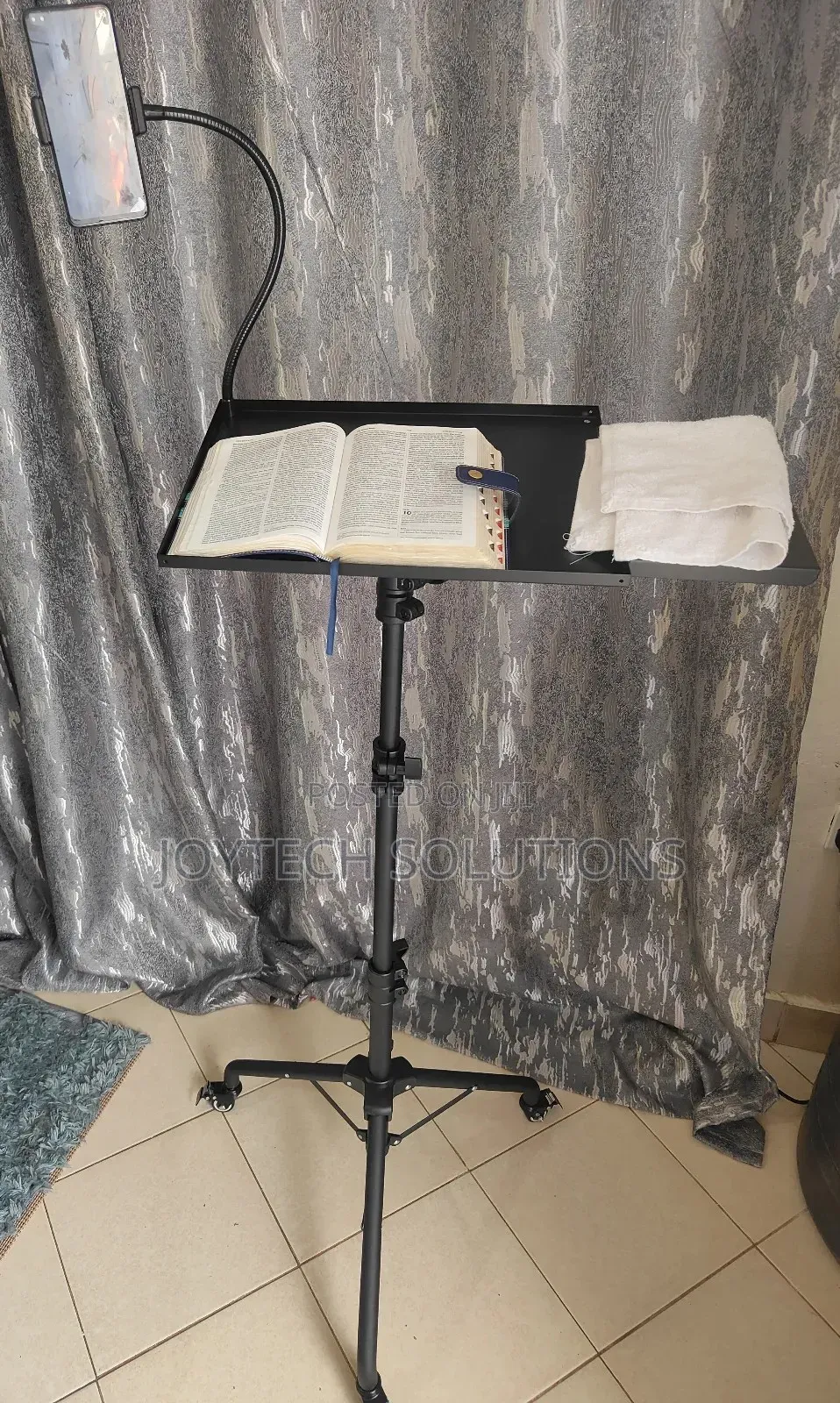 Portable Pulpit Stands With Live Streaming Online Holder