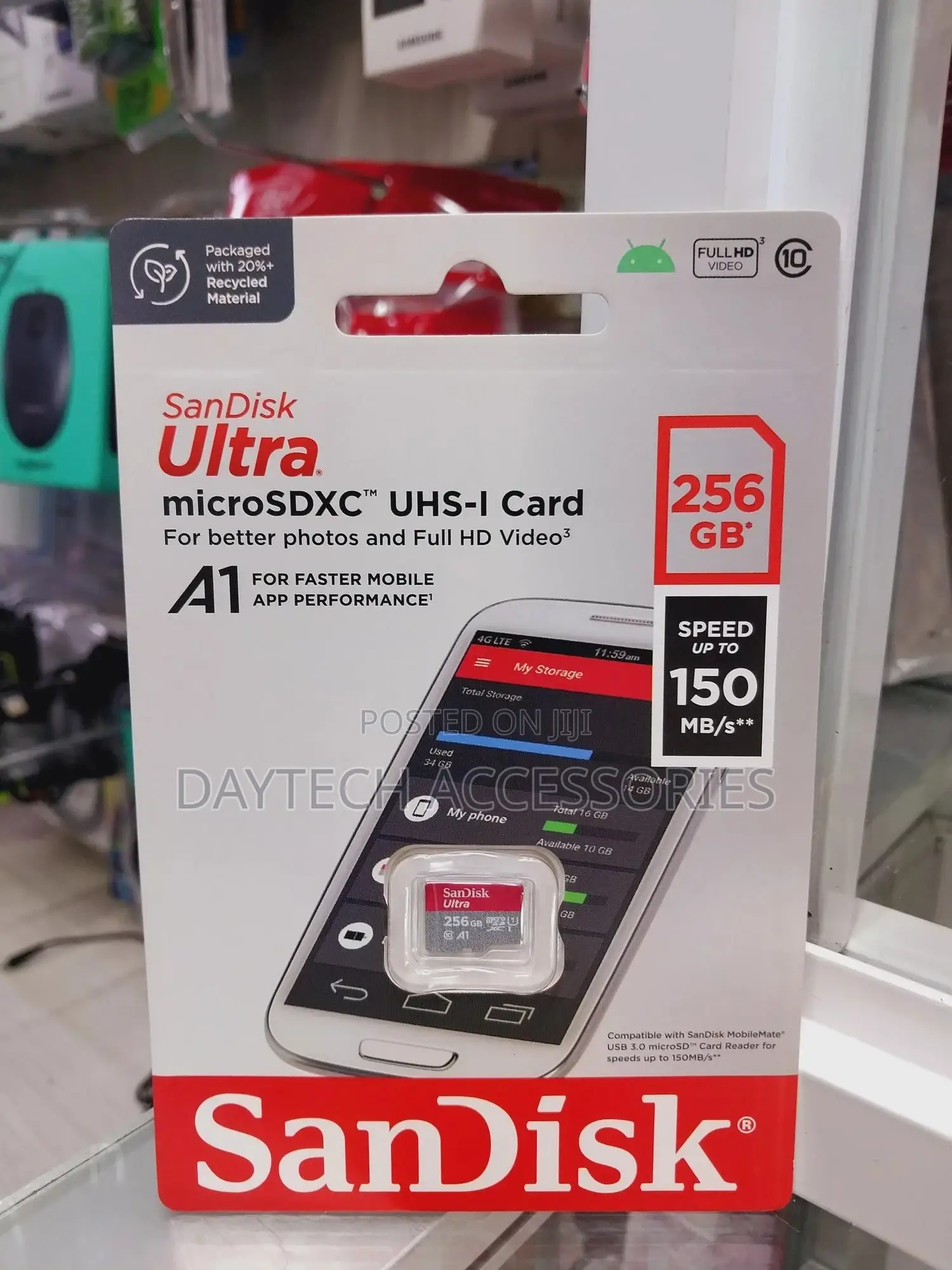 256gb Sandisk Ultra Micro Sd Uhs-I Memory Card A1 Class 10