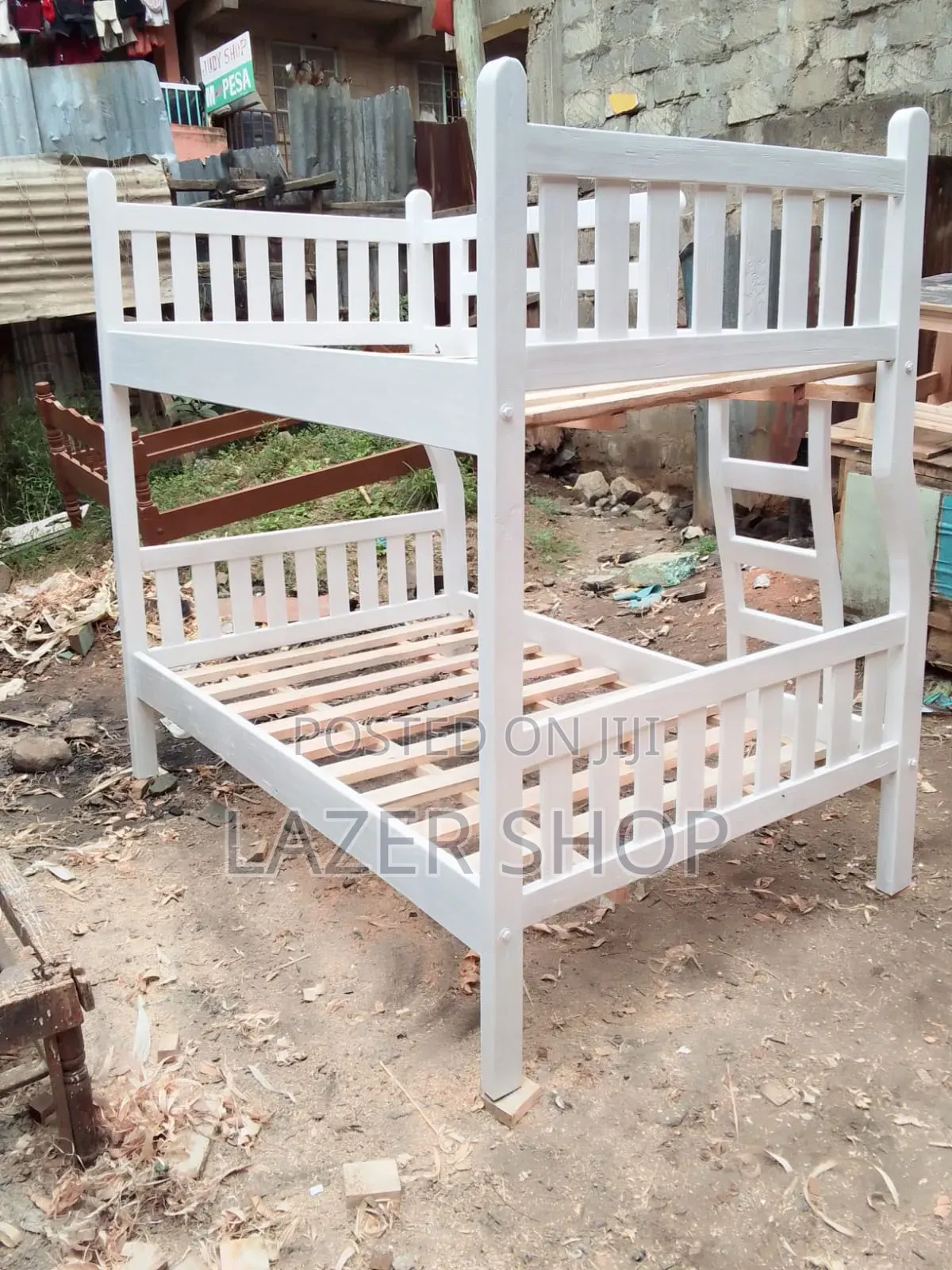 White Hardwood Decker Bed