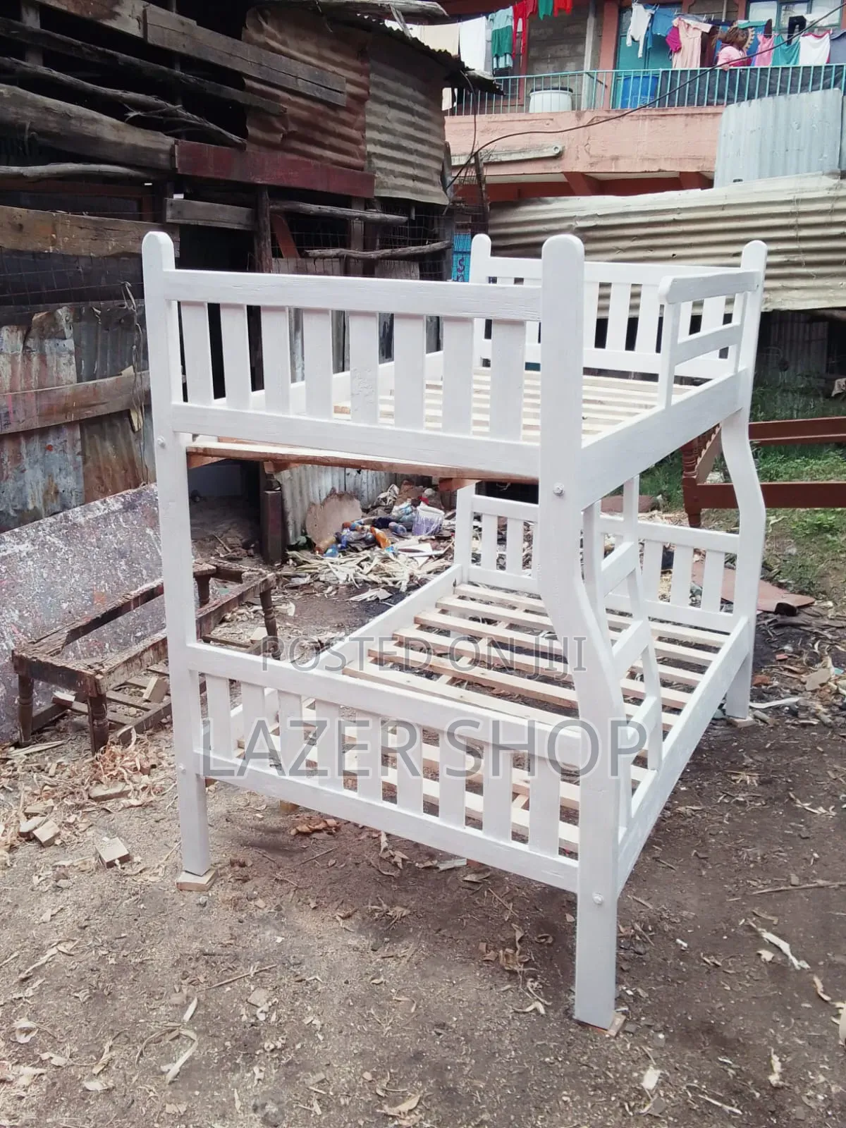 White Hardwood Decker Bed