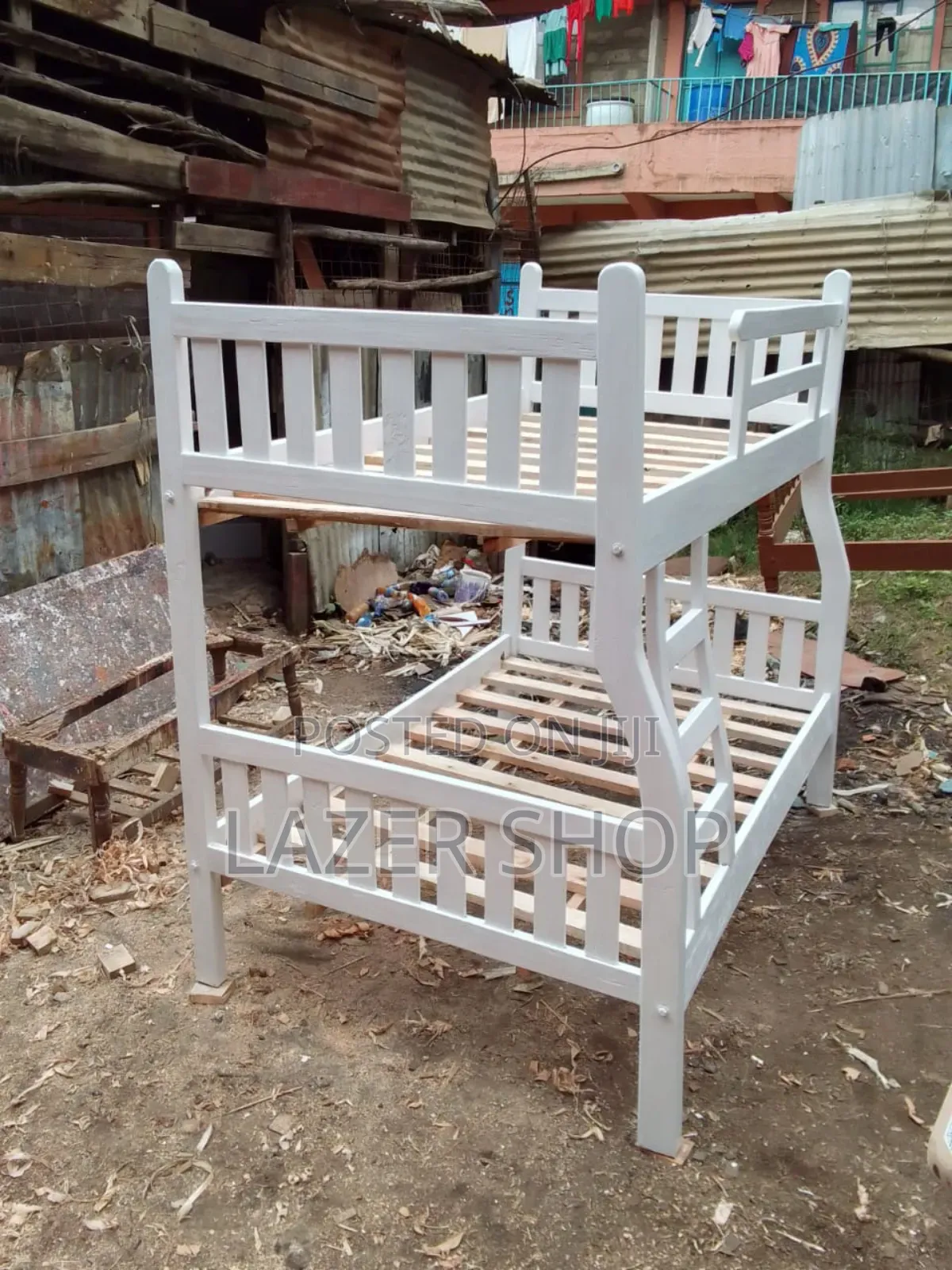 White Hardwood Decker Bed