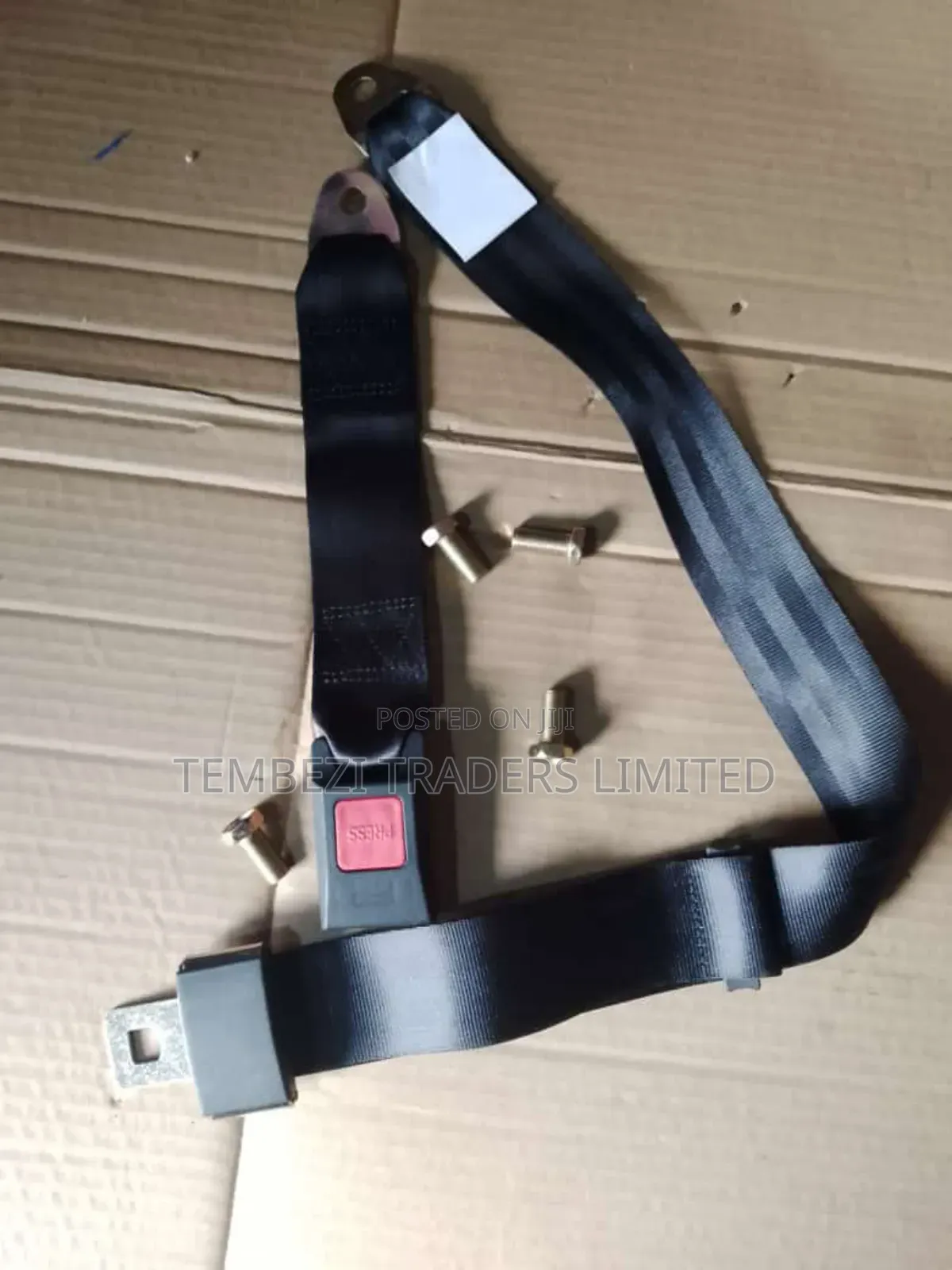 Universal 2 Pin Press Black Safety Belts