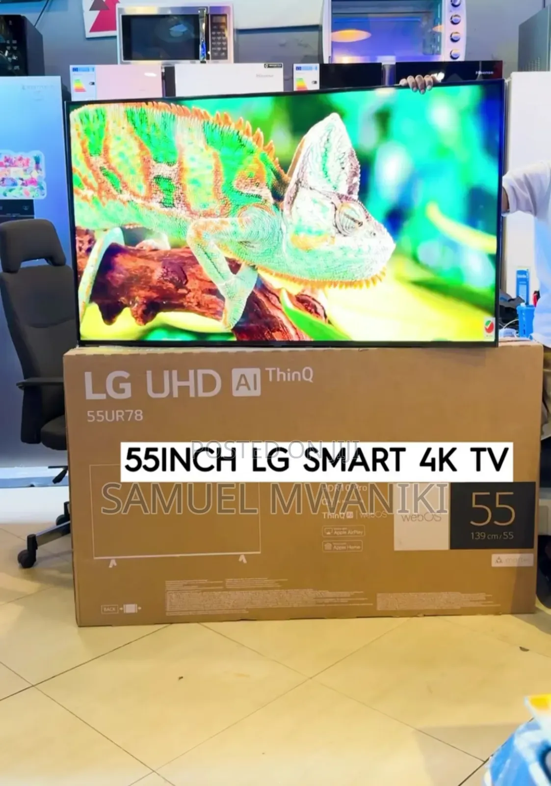 Lg 55′′ Ai Thinkq Smart Uhd HDR Tv Ur78 With Magic Remote