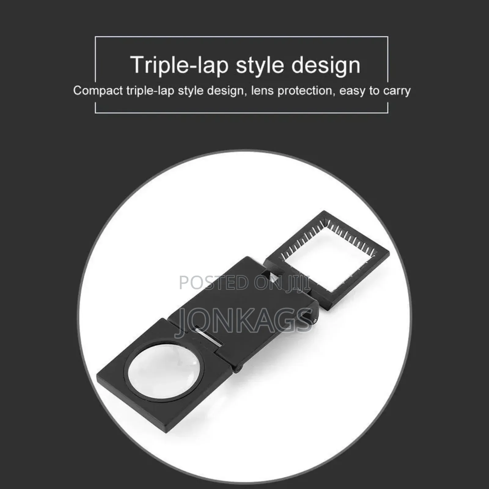 Optical Foldable Magnifying Glass With Scale For Textile
