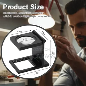 Optical Foldable Magnifying Glass With Scale For Textile