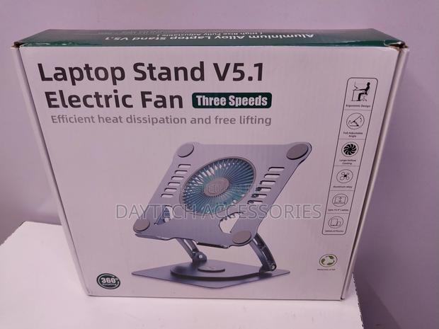 Laptop Stand Metal Mount Quiet Fan Multi Angle Aluminium