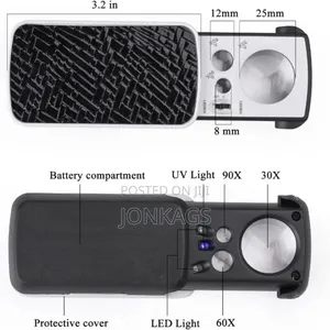 Jewelry Loupe Magnifier With LED UV Light 30X 60X 90X