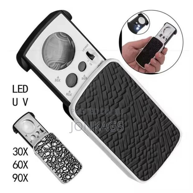 Jewelry Loupe Magnifier With LED UV Light 30X 60X 90X