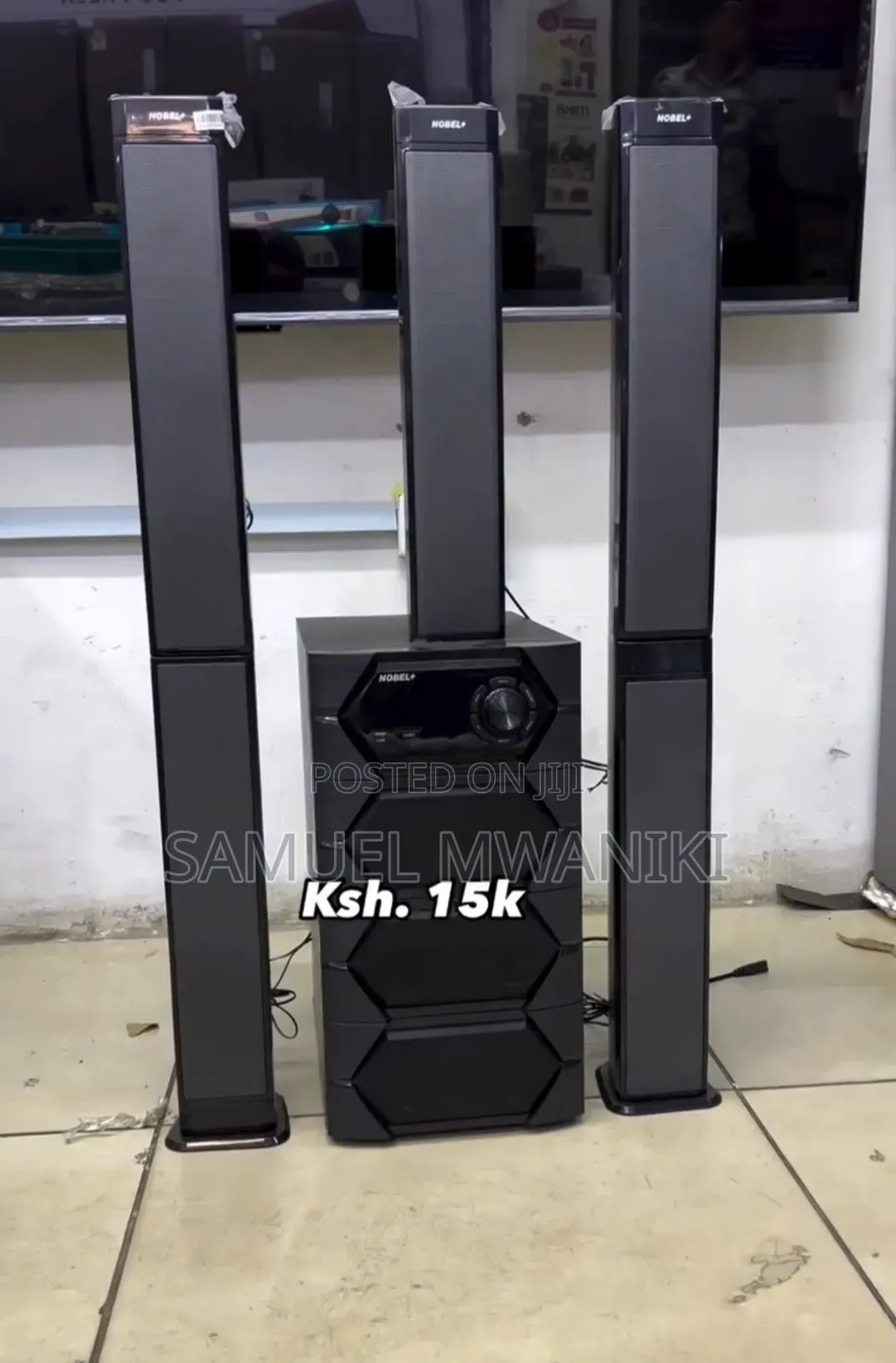 Nobel 2040 Tall Boy Speaker System, Bluetooth 55,000w Pmpo